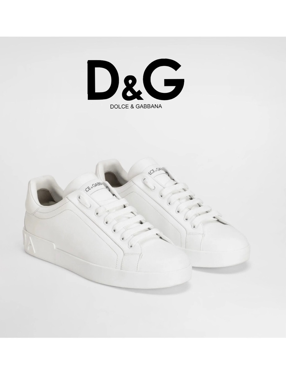 Dolce & Gabbana White Calfskin Portofino sneakers